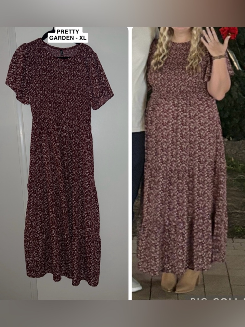 PRETTYGARDEN Women's Casual Flutter Short Sleeve Boho Floral Maxi Dress - Picture 3 of 5